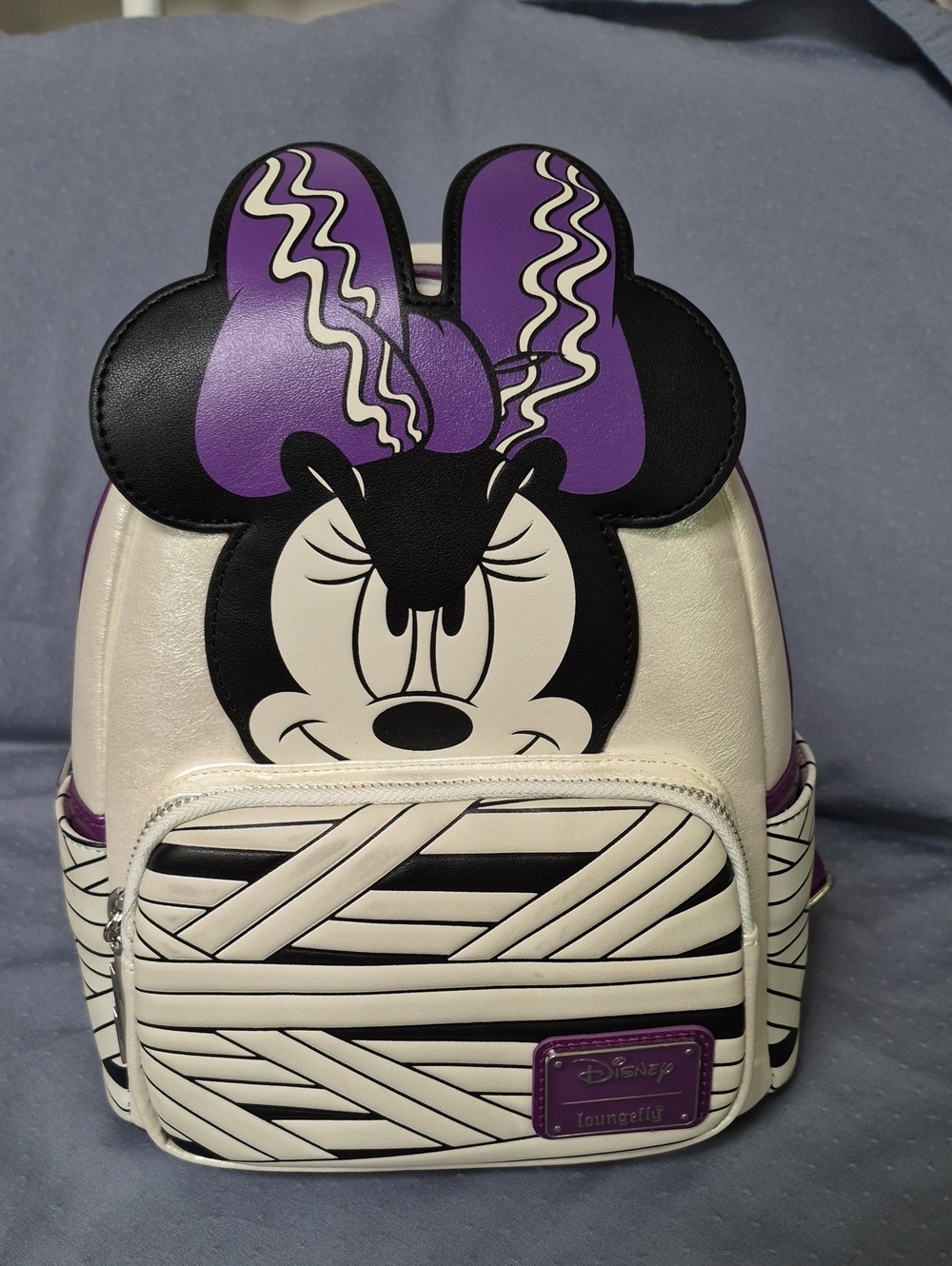 Loungefly Minnie Mouse Bride Of Frankenstein Cosplay Mini Backpack Glow in Dark